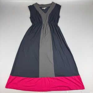Boden Womens Size 6 Sleeveless Jersey Dress Stretch Gray Pink